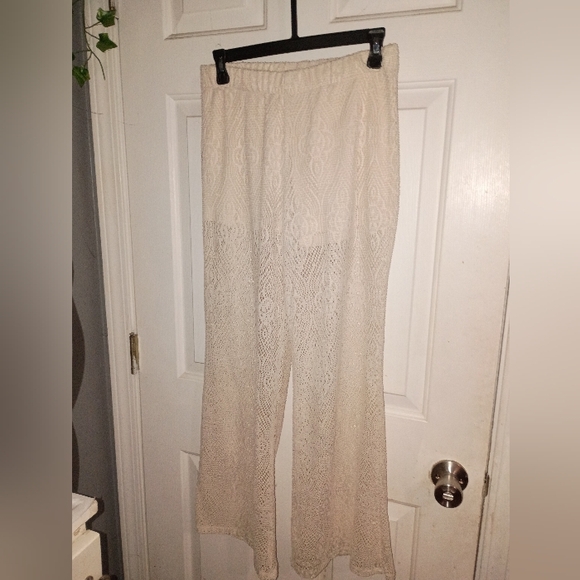 No Boundaries Pants - No Boundaries Natural Lace Pants